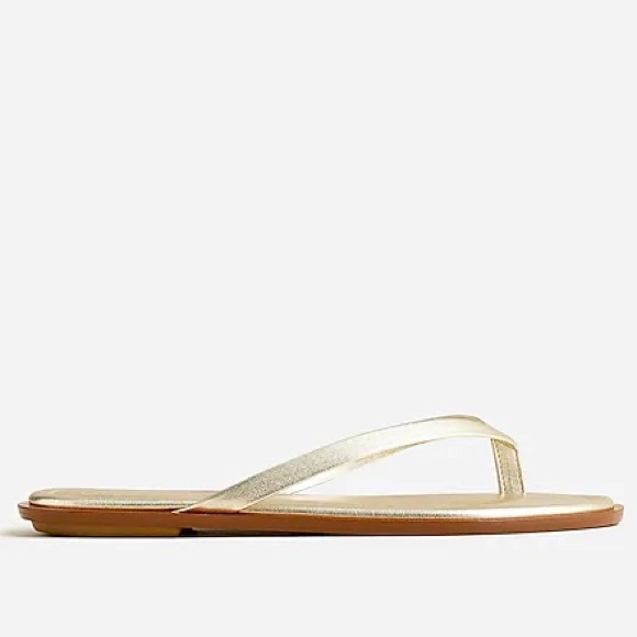 Sorrento thong sandals in metallic leather - Picture 3 of 3